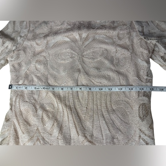 Julia Jordan Blush Pastel Pink Crochet Lace Illusion Sleeve Sheath Shift Dress 6 - Picture 7 of 16